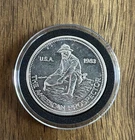 Engelhard 1 oz Silver Round .999+ Fine The American Prospector 1983 in capsule