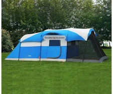 Portal 8 Person Tent In Blue with Carry Bag Outdoor Camping