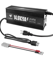 14.6V 20A LiFePO4 Lithium Smart Battery Charger with Anderson Connector