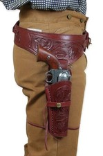 Stockhorn Revolver Holster Belt Premium Leather Pistol Holder Hand Tooled