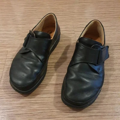 Ganter Heren Schuhe Gr, 42 (UK 7) Leder Schwarz Klettverschluss - Bild 1 von 4
