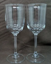 Set of 2 Clear 8" Goblet Glasses