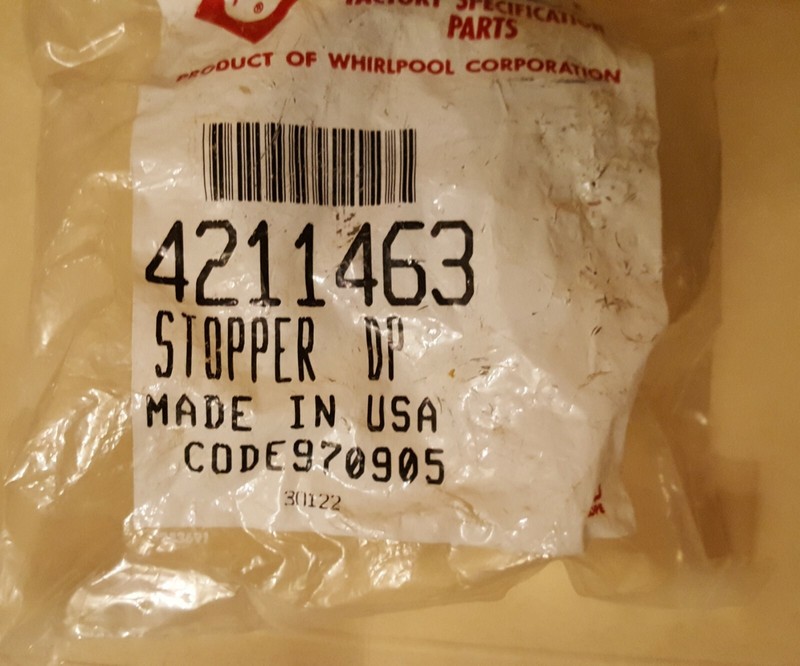 Original Disposal Replacement Stopper 4211463  Made by Whirlpool ...