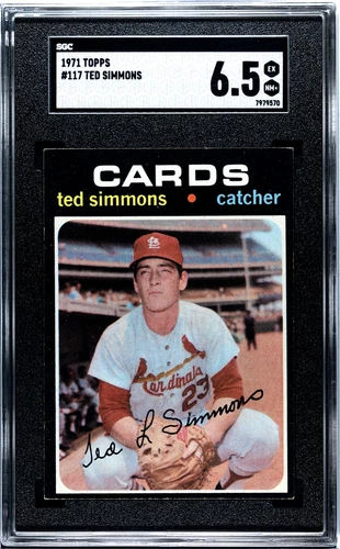 SGC 6.5 - 1971 Topps #117 Ted Simmons RC St. Louis Cardinals HOF