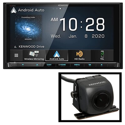 Kenwood DDX9707S AM FM DVD BT Android Auto Apple CarPlay + CMOS-130 Rev. Camera