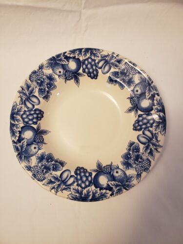 LIBBEY TABLEWARE ~ BLUE FRUIT & BERRIES 9 1/4" BOWL ~ 12 AVAILABLE