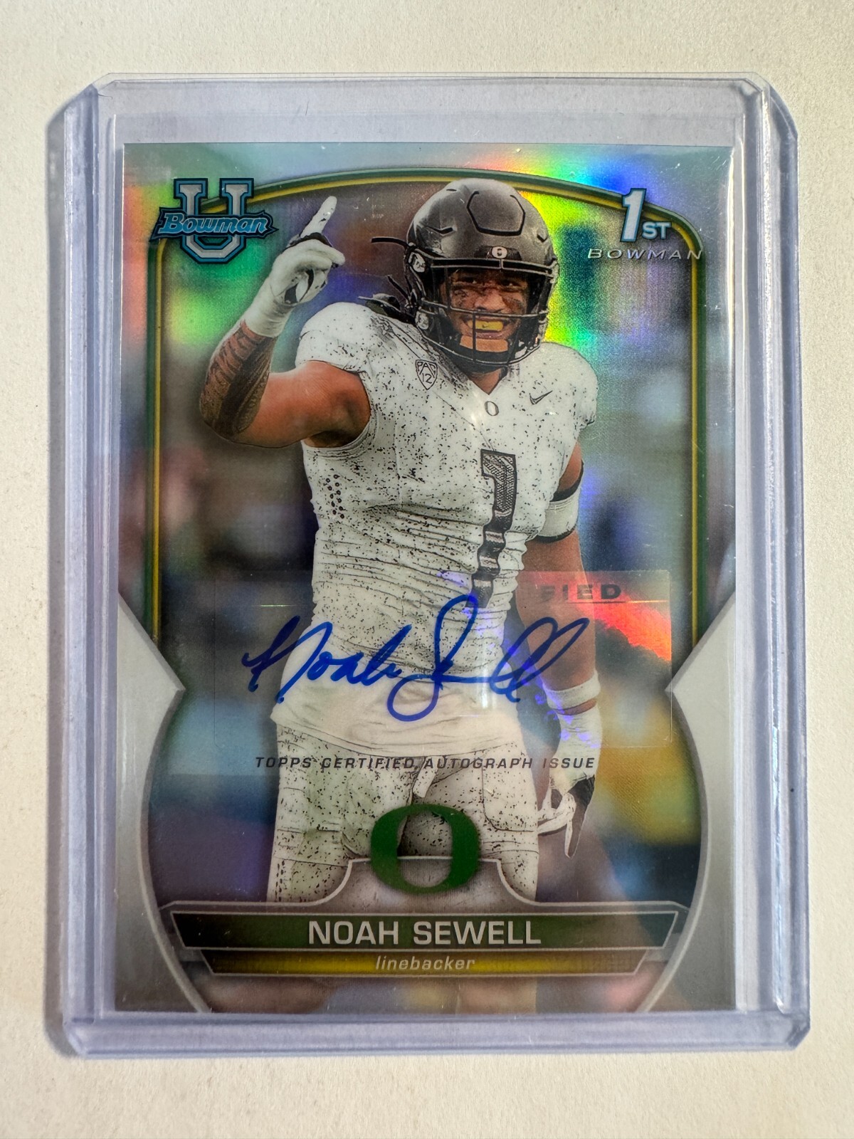 K167,722 - 2022 Bowman Chrome University Auto Refractors #57 Noah Sewell #/499