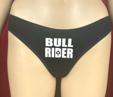 Bull Rider Queen of Spades Panties BBC Only Thong Slut Clothing QOS Hotwife