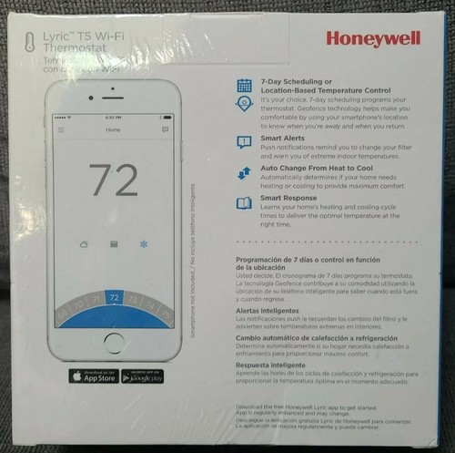 NEW Honeywell Home Wi-Fi Programmable Thermostat Lyric T5 RCHT8610WF2006 Sealed - Picture 2 of 3