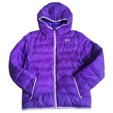 Under Armour Loose Youth Cold Gear Purple Puffer Jacket YLG