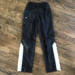 Champion LIFE Men's Colorblock Nylon Warm-Up Track Pants Black w/ White NWT! | eBay
