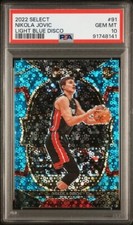 Nikola Jovic 22-23 Select Concourse Light Blue Disc Prizm RC /99 #91 PSA 10