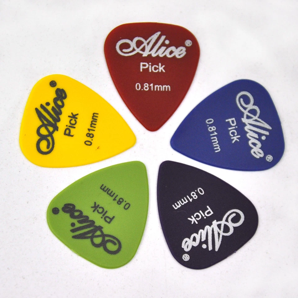 Lots of 100pcs Alice AP-F Matte Nylon Guitar Picks Multi Thickness Mixed Colors - Image 4 of 4