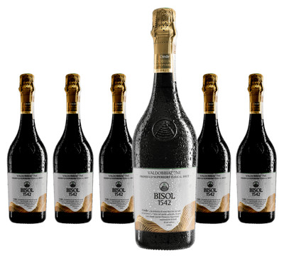 6 x Bisol Crede Brut Valdobbiadene Prosecco Superiore DOCG   2022