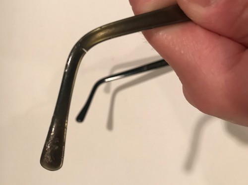 American Optical Vintage Brille Achteck oval braun Acetat mit neuen klaren Gläsern - Bild 10 von 11
