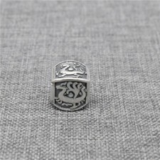 2 perles en argent sterling quatre grandes bêtes pour basalte Qing long tigre