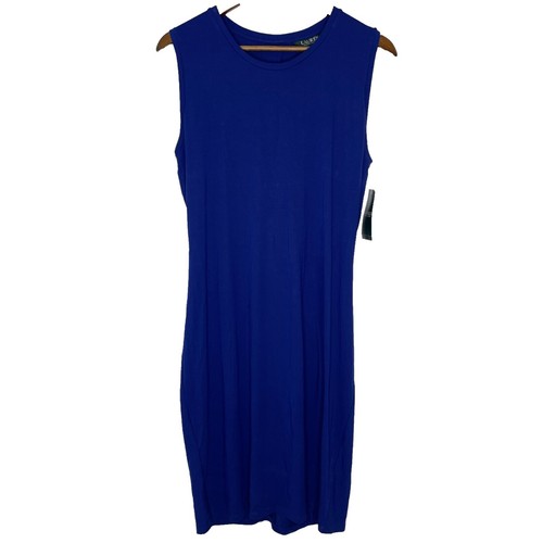 Women's Lauren Ralph Lauren Sleeveless Pleated A-Line Dress - Blue, Size 12  | eBay