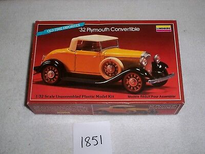 Lindberg '32 Plymouth Convertible Plastic Model Kit 2143 for sale online