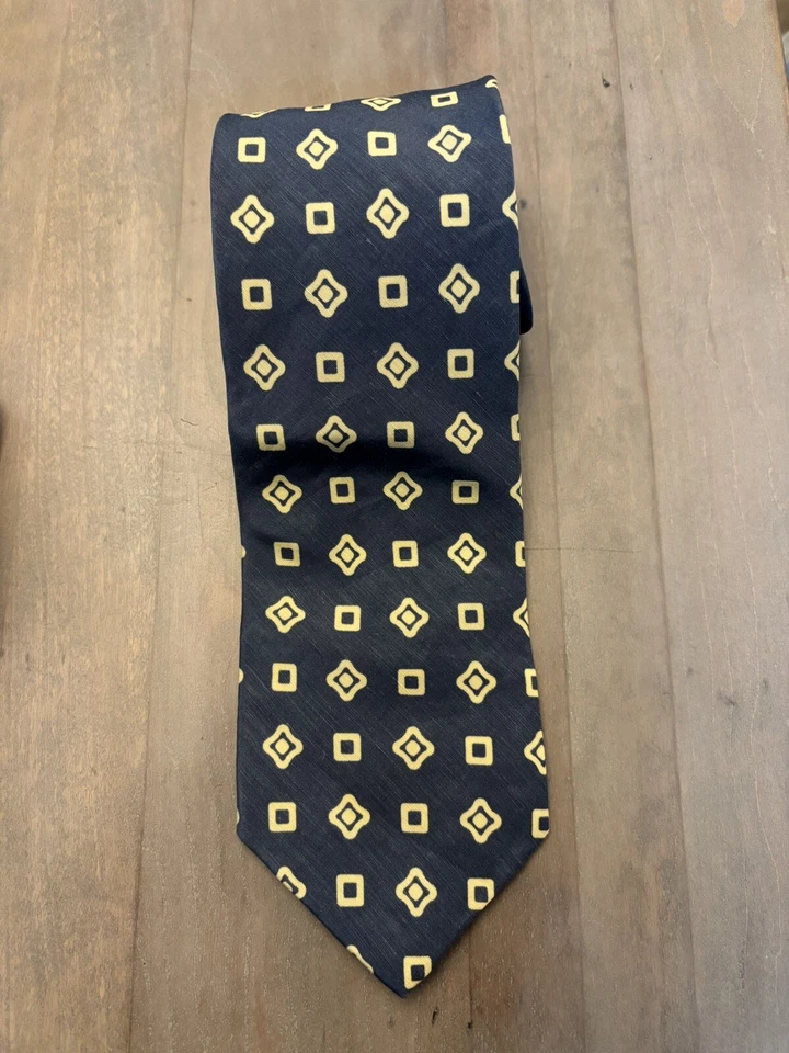 Corbata para hombre Rubinacci formas geométricas 100 % seda Foto 2 de 4