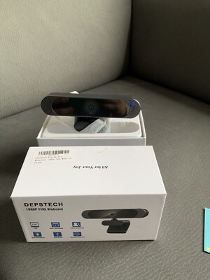 DEPSTECH Webcam 1080P Webcam mit Mikrofon Full HD Webkamera mit Abdeckung