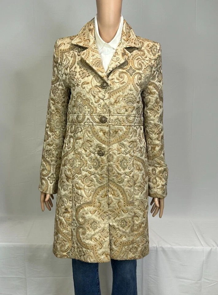 Ninety Mujeres 10 Neutro Paisley Cintura Alta Forrado Elegante Tapiz Foto 3 de 4