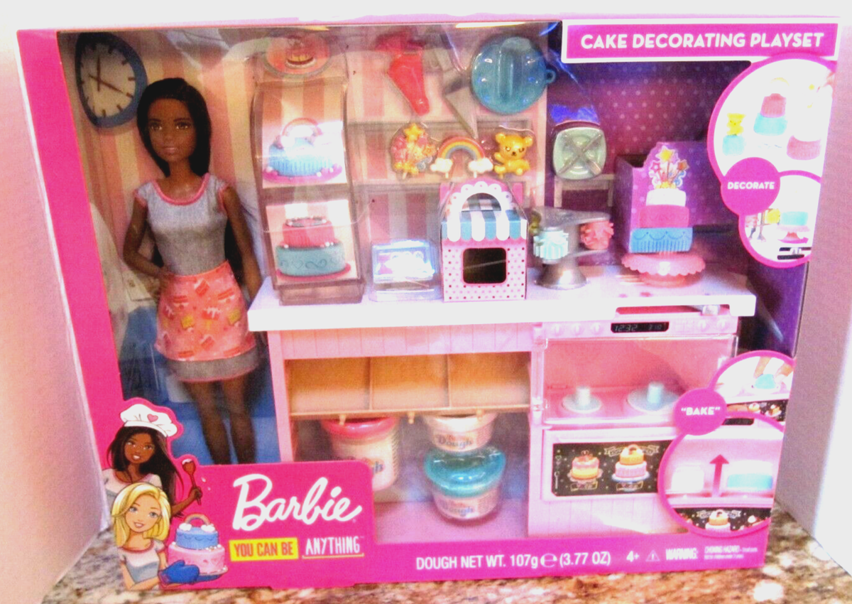 Decorating Playset Barbie Cake Play Doh Buy Barbie Cake Decorating