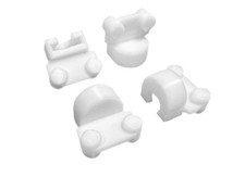 4x Slider Glide Rollers For IKEA Kvartal Curtain Track Rails, White