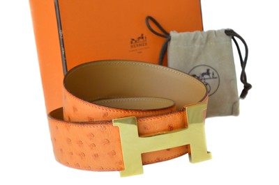 hermes ostrich belt