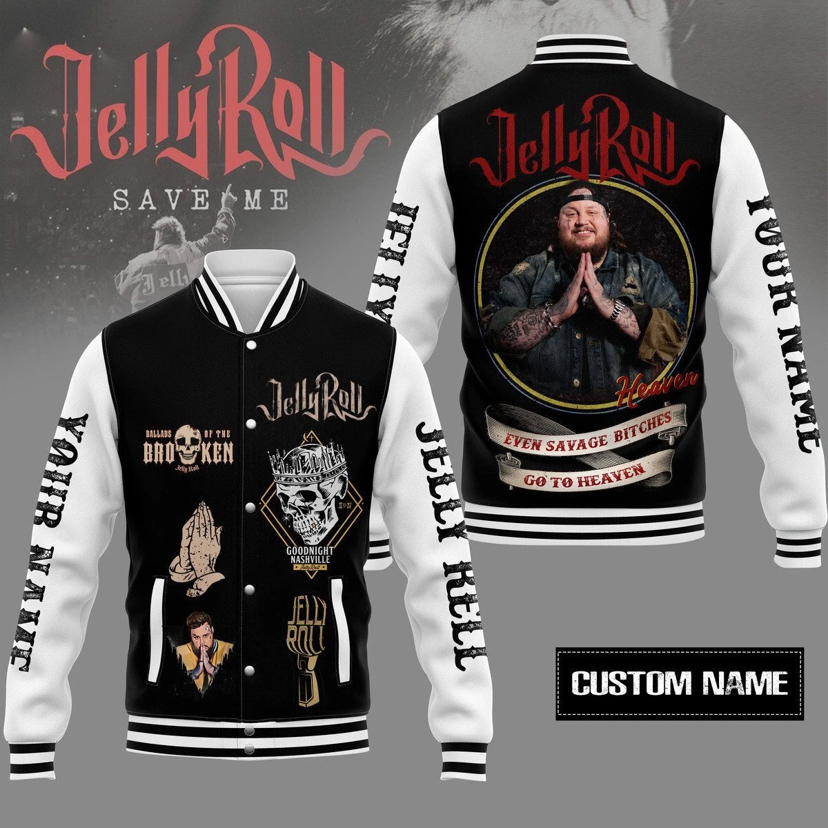 Jelly Roll New Baseball Jacket For Fan
