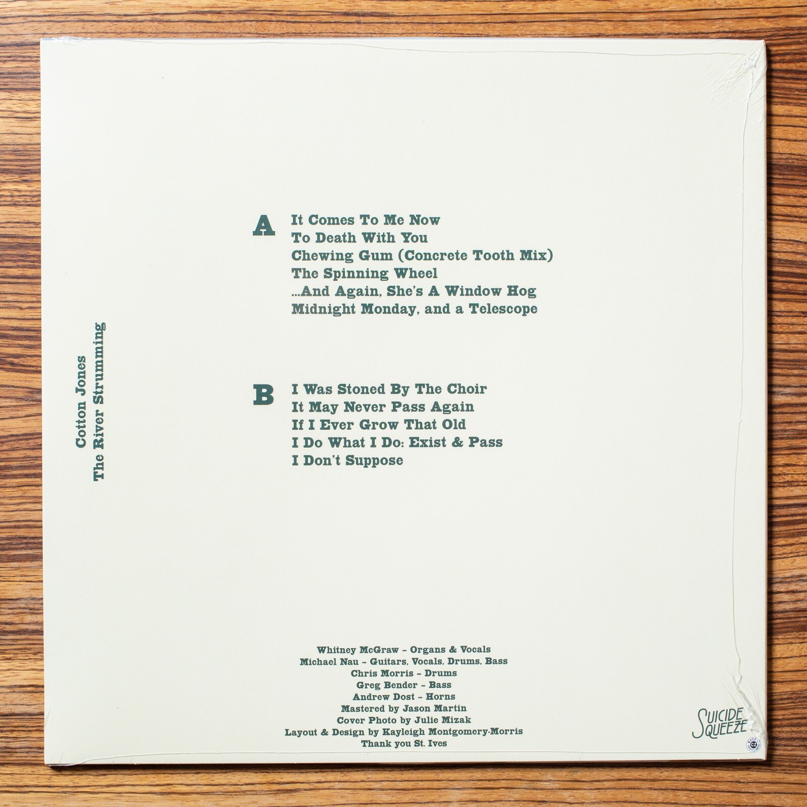 Cotton Jones ‎ The River Strumming. Vinyl Record. Coke Bottle Green