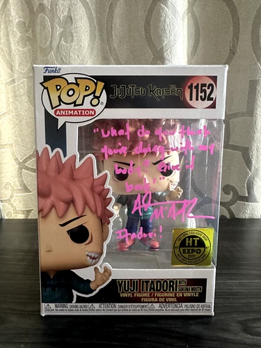 Funko Pop Animation Jujutsu Kaisen 1152 Yuji Itadori with Sukuna Mouth Signed