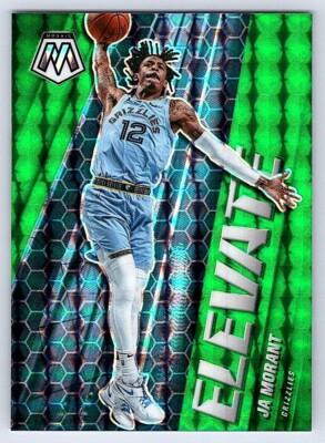 2020-21 Panini Mosaic JA MORANT Elevate Green Mosaic Prizm #13 Grizzlies