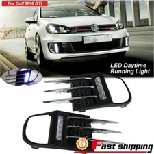 For 2009-2013 Volkswagen VW Golf GTI GTD MK6 VI LED Driving Fog Light Cover DRL