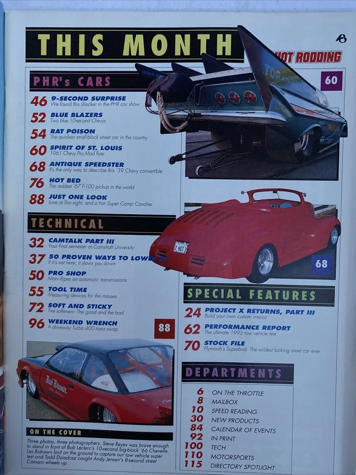 1993 March Popular Hot Rodding Magazine 1961 Chevy Pro Mad Flyer (CP178) - Image 2 of 3