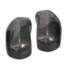 2p For Honda Civic 2007-2011 Carbon Fiber black Door Side Rearview Mirror Cover
