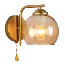 Pull Down Switch L-Shape Dome Glass Wall Light with E27 Fitting