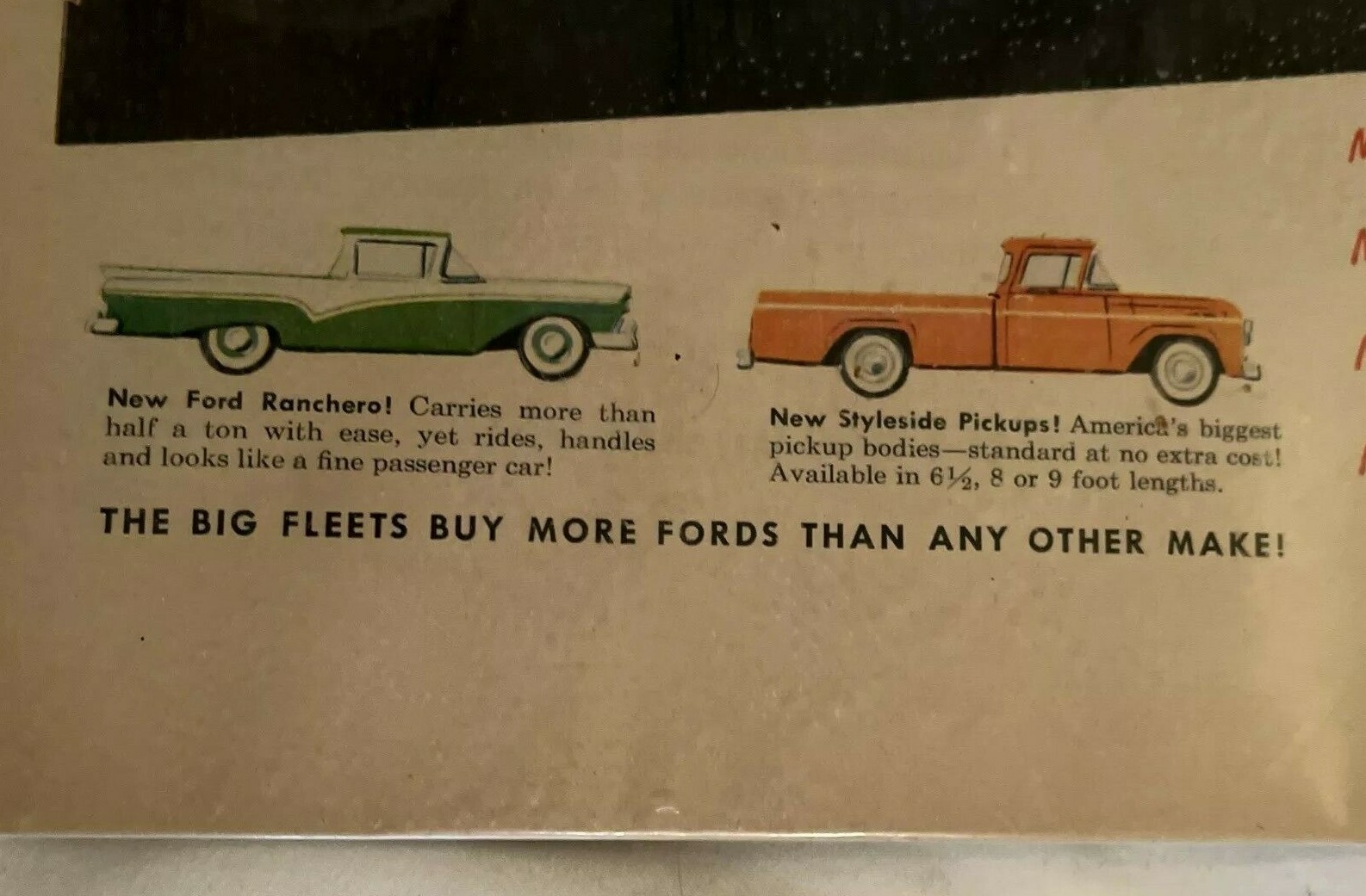 1957 Ford Pickup Styleside Ranchero Tilt Cab Truck Ads 2 pages | eBay