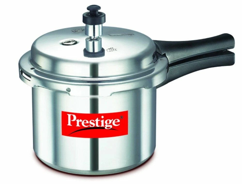 New Prestige Popular Aluminium Pressure Cooker, 3 Litres, Silver