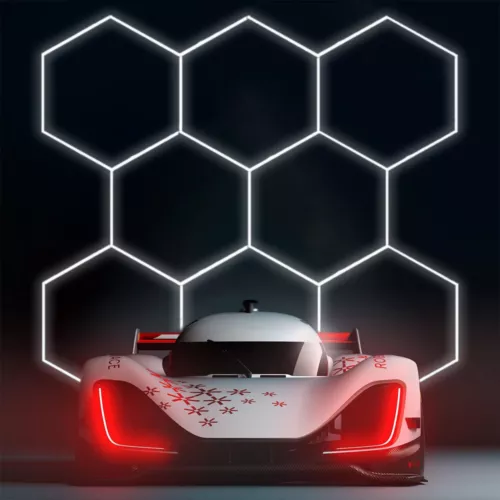8 Grid Hexagon LED Lighting Car Detail Garage Workshop Retail Light Honeycomb - Picture 18 of 24