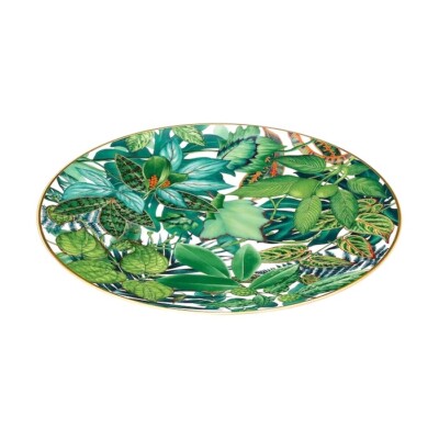 Hermes Passifolia Sarving Plate Green Botanical Tableware Hermes Passifolia Sarving Plate Green Botanical Tableware