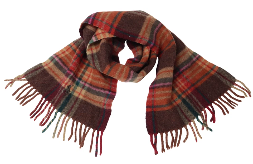 Ralph Lauren Polo Écharpe Homme Taille Unique à Carreaux Multicolore Rectangle - Photo 4/4