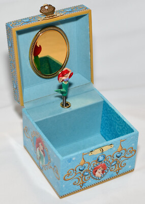 Disney Little Mermaid Ariel Wind-Up Musical Jewelry Box Spinning Fast  Shipping!