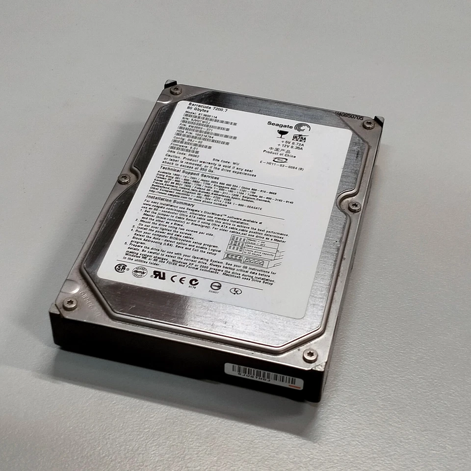 Seagate Barracuda 80GB 3.5" IDE HDD ATA/100 7200 RPM 2MB ST380011A 9W2003-371 - Image 3 of 4