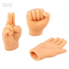 2.5'' Rock Paper Scissor Hand Finger Soft Puppet Buddle Set