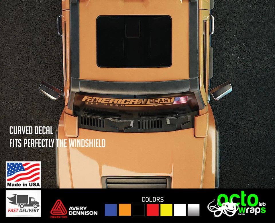 适合悍马 H2 H3 H1 挡风玻璃贴花贴纸配件零件越野 4x4 — 第 2/4 张图片