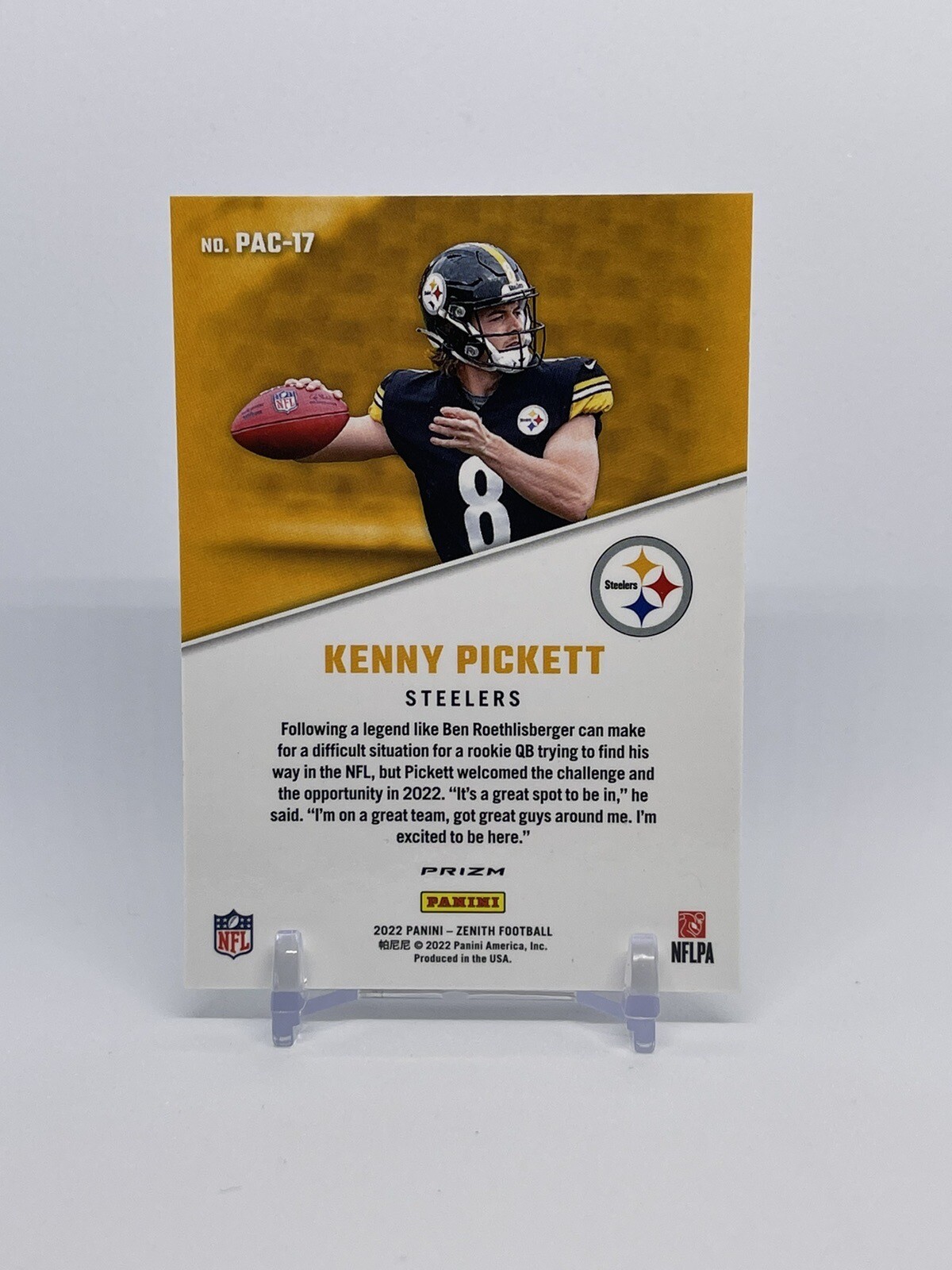 2022 Panini Zenith 1992 Pacific Silver PAC17 Kenny Pickett (RC) for