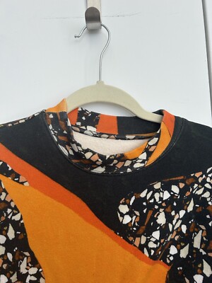 ACNE STUDIOS Bird Terrazzo Print Crew Neck Pullover Sweatshirt