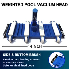 14" Classic Flexible Weighted In-Ground Swimming Pool Vacuum Head