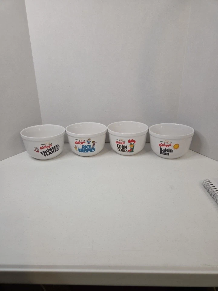 Tigelas de cereais Kellogg's 4 em um conjunto de cerâmicas diferentes 1999 tigelas vintage de 20 oz - Imagem 3 de 4