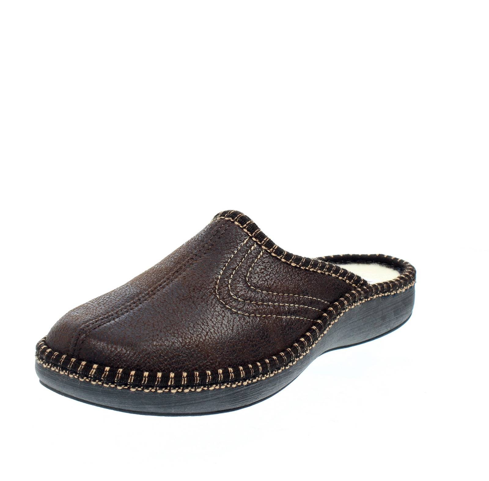 Davema Stoff Hausschuhe Gr. Moro - Größe 43 [28 cm] Herrenschuhe Pantoffeln